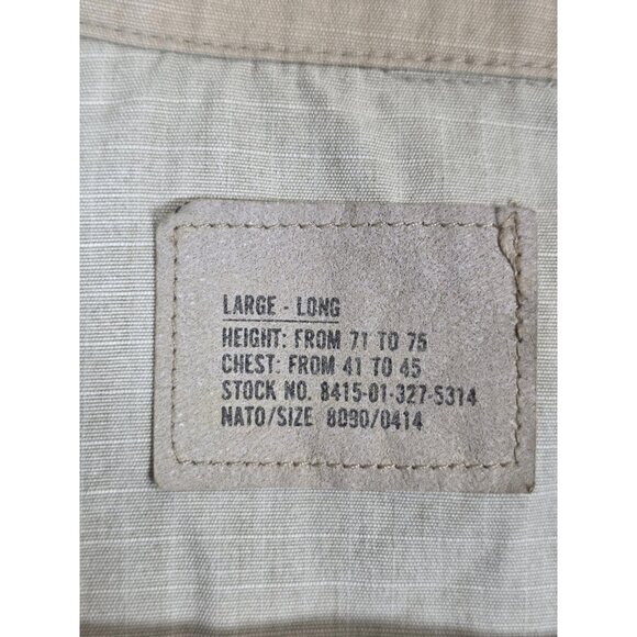 VINTAGE US Army Jacket Mens Large Long Desert Camo DCU Combat Coat Ripstop 90s - Picture 2 of 12